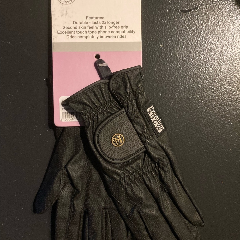 Kunkle Black Riding Gloves